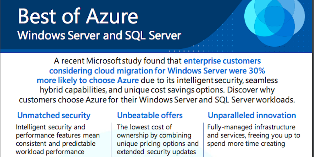 Windows and SQL Server: The Best of Azure