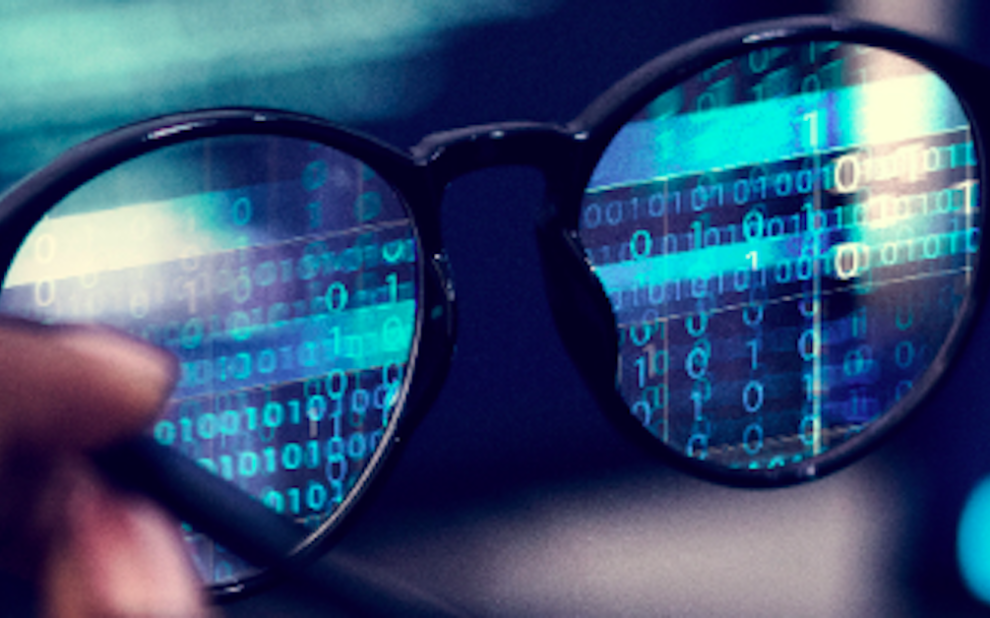 Log4j Title image - Glasses with binary didgers